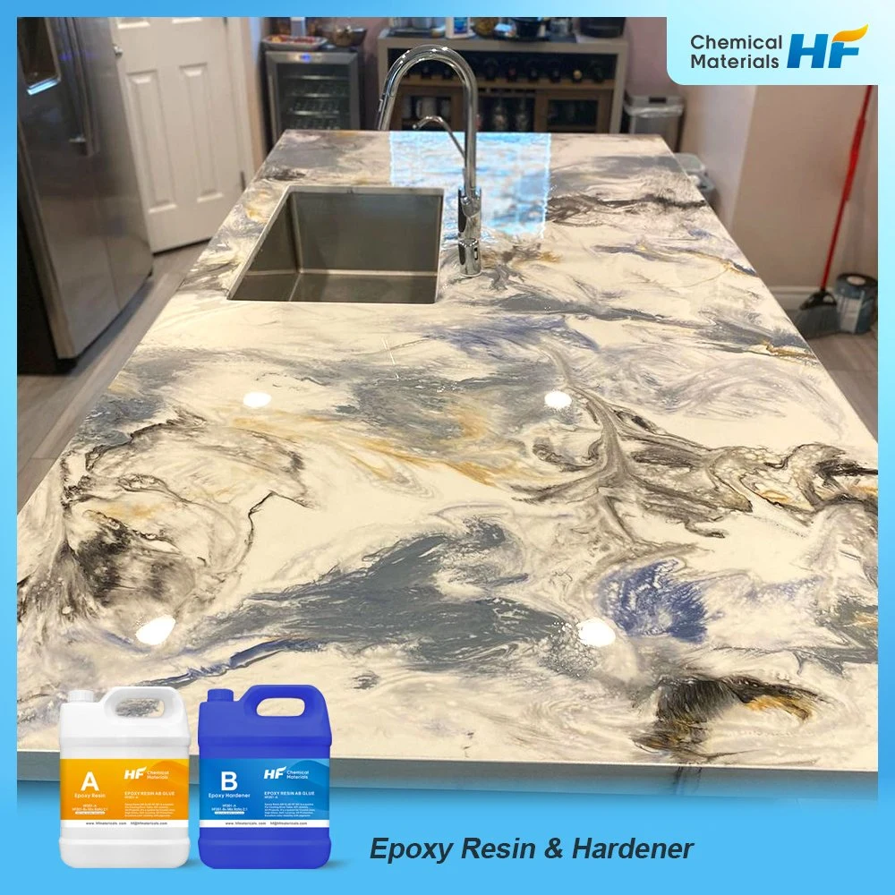 Non Toxic Resin Kit Adhesives & Sealant for Dinner Table Coatings Epoxy Resin and Hardener High Gloss Ab Glue Countertop Coats