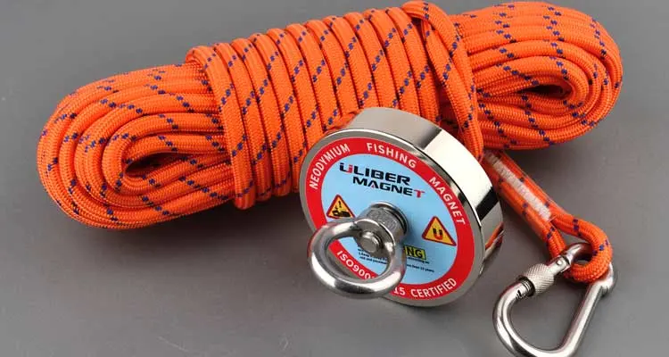 Magnet Fishing Kit 950lbs Neodymium Magnetic Materials D90mm 49 Feet Rope Countersunk Hole M10