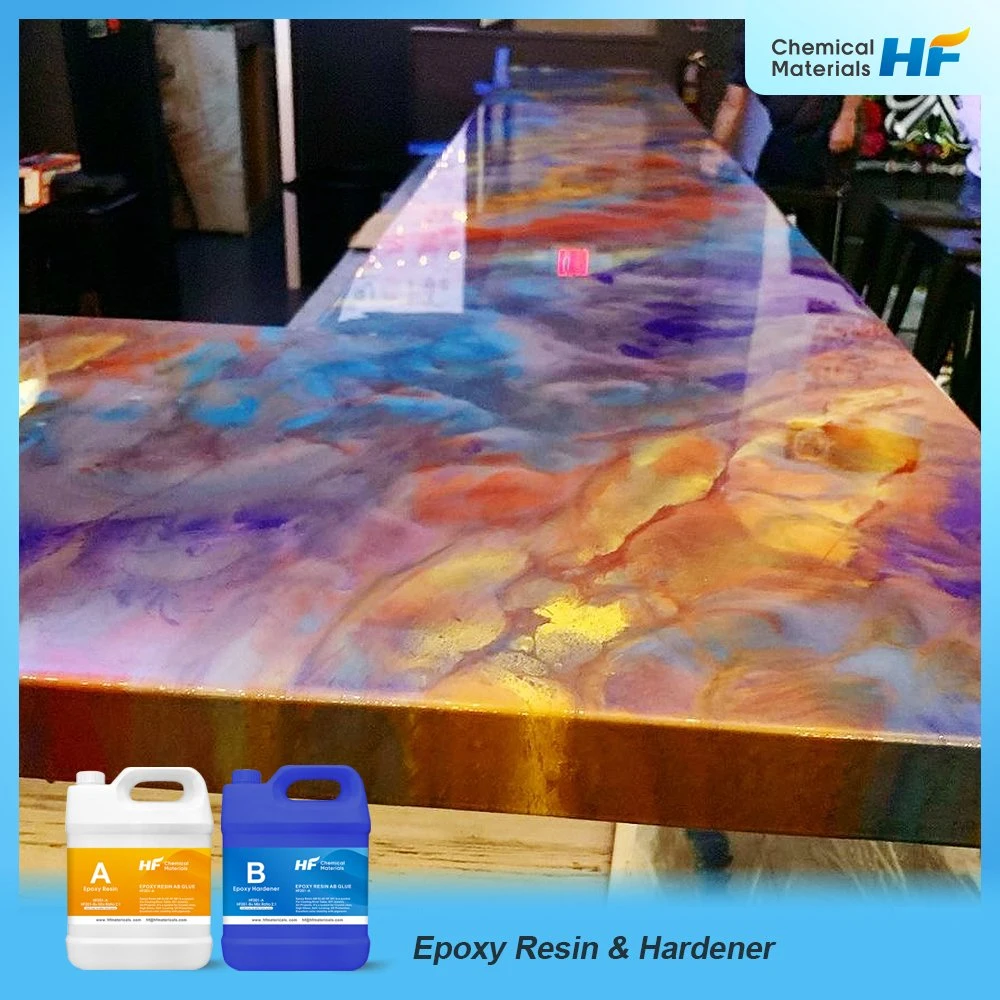 High Hardness Kitchen Table Ab Adhesive Coating Epoxy Resin and Hardener Transparent Best Epoxy and Resin Stone Coutertops